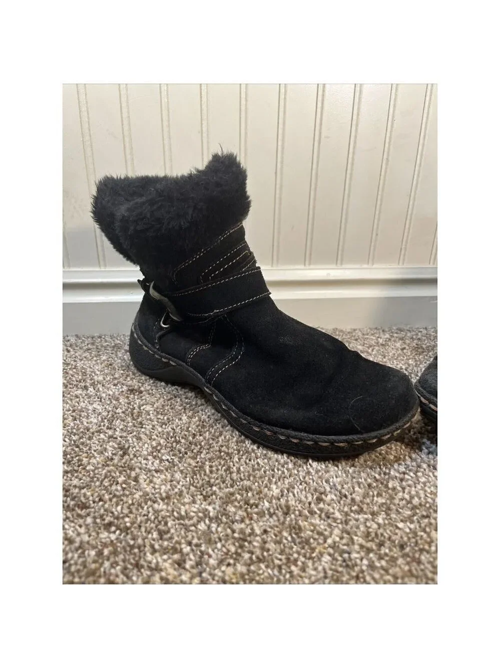 Baretraps Eryn Womens Size 6 Black Regular Suede Winter Boots